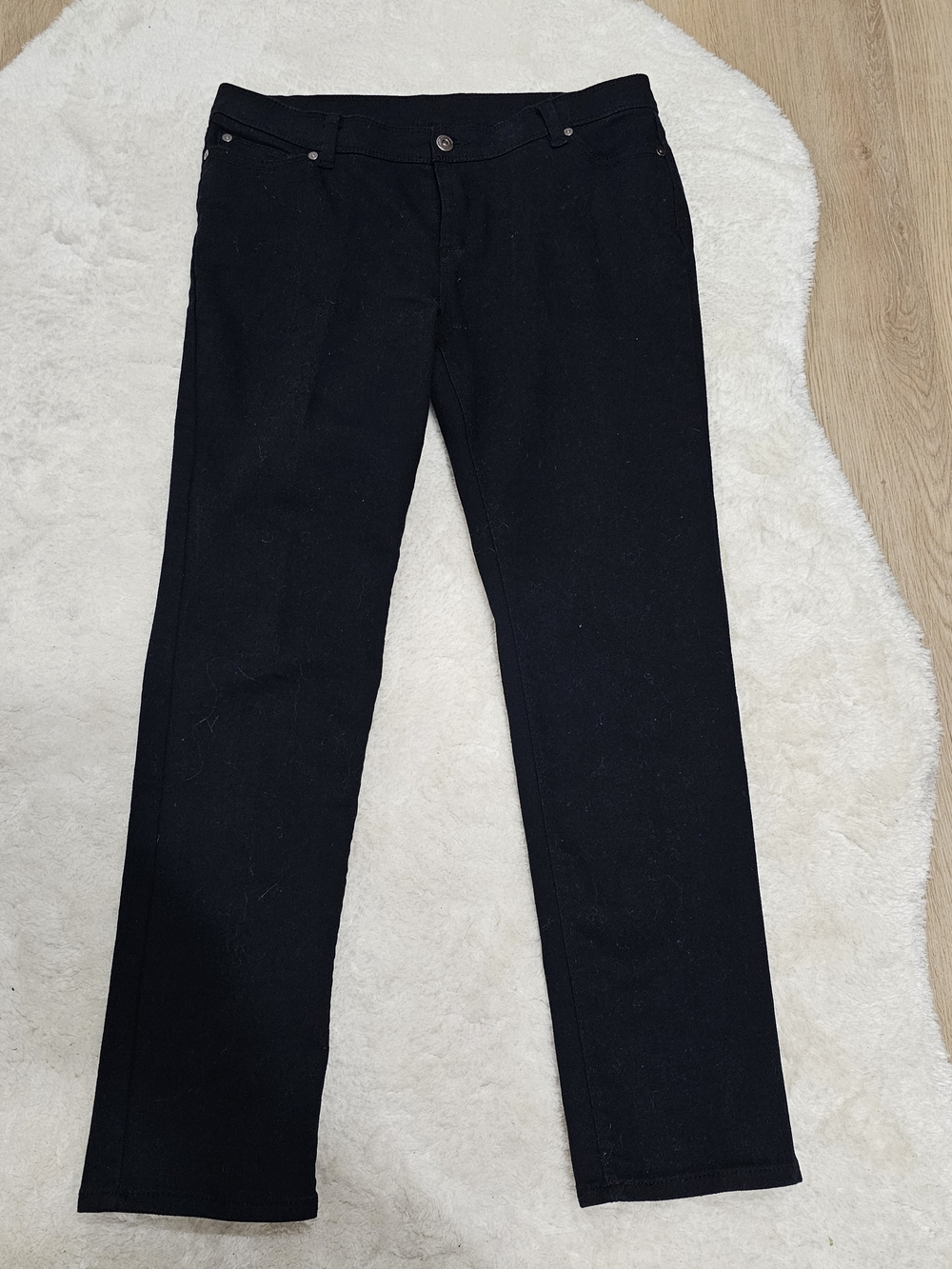 Lady Hathaway Black Skinny Jeans Women's Size 34 Stretch Denim Mid Rise Slim Leg - Picture 2 of 9